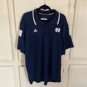 ADIDAS ClimaLite Notre Dame Fighting Irish Polo Men’s 2XL